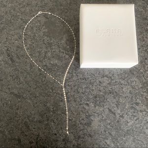 Lana Nude Disc ‘Y’ lariat white gold necklace
